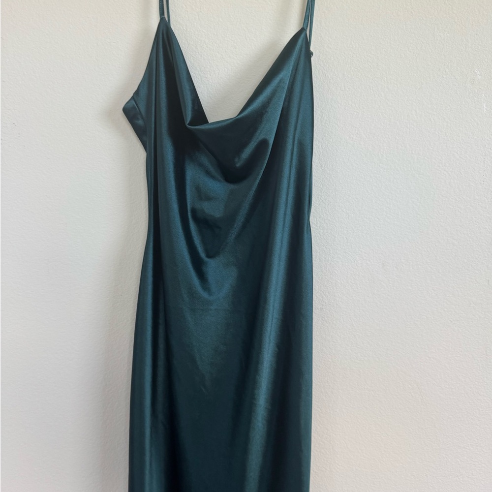 Elegant Teal Slip Dress